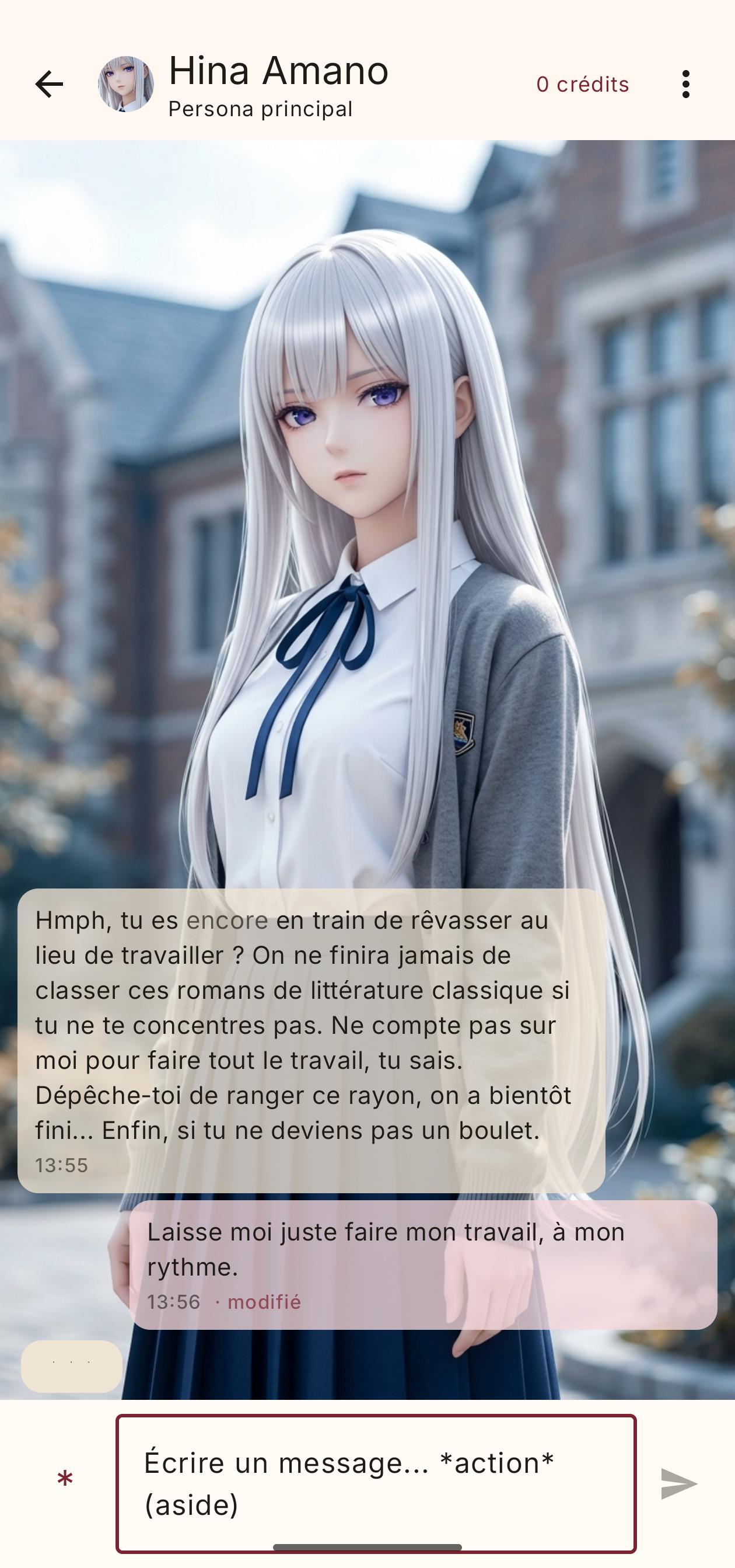Écran de conversation